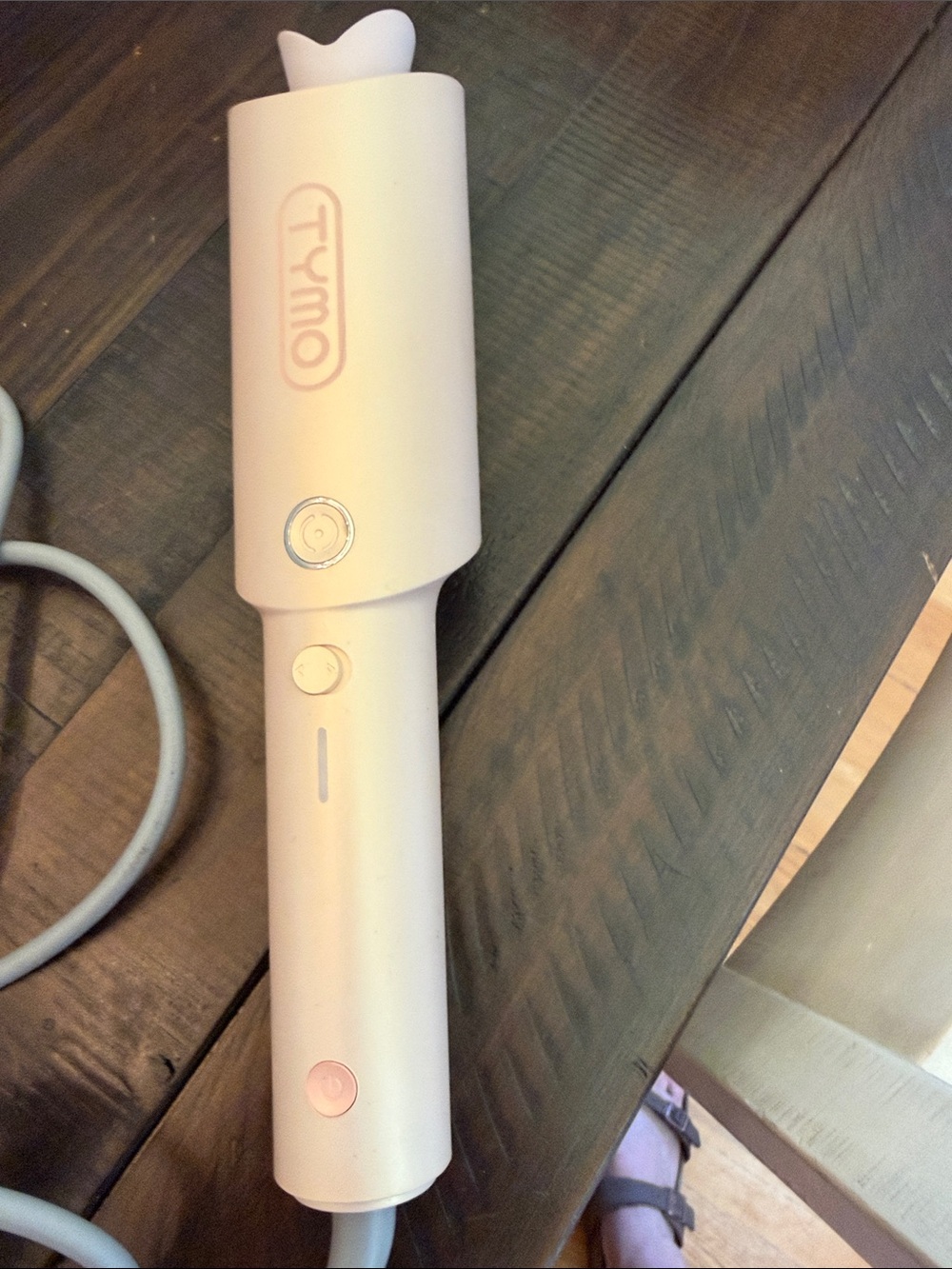 Tymo Pink Ceramic Curling Wand - Soft Pink